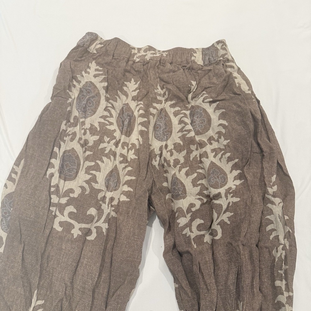 Bazar Deluxe Bali Moka, Print Trousers Ethnic, Sz M No Drawstrings - Picture 8 of 8